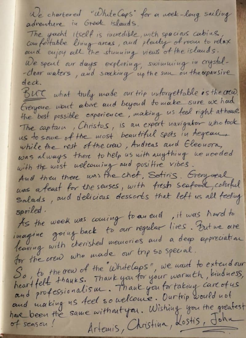 WHITE CAPS guest review