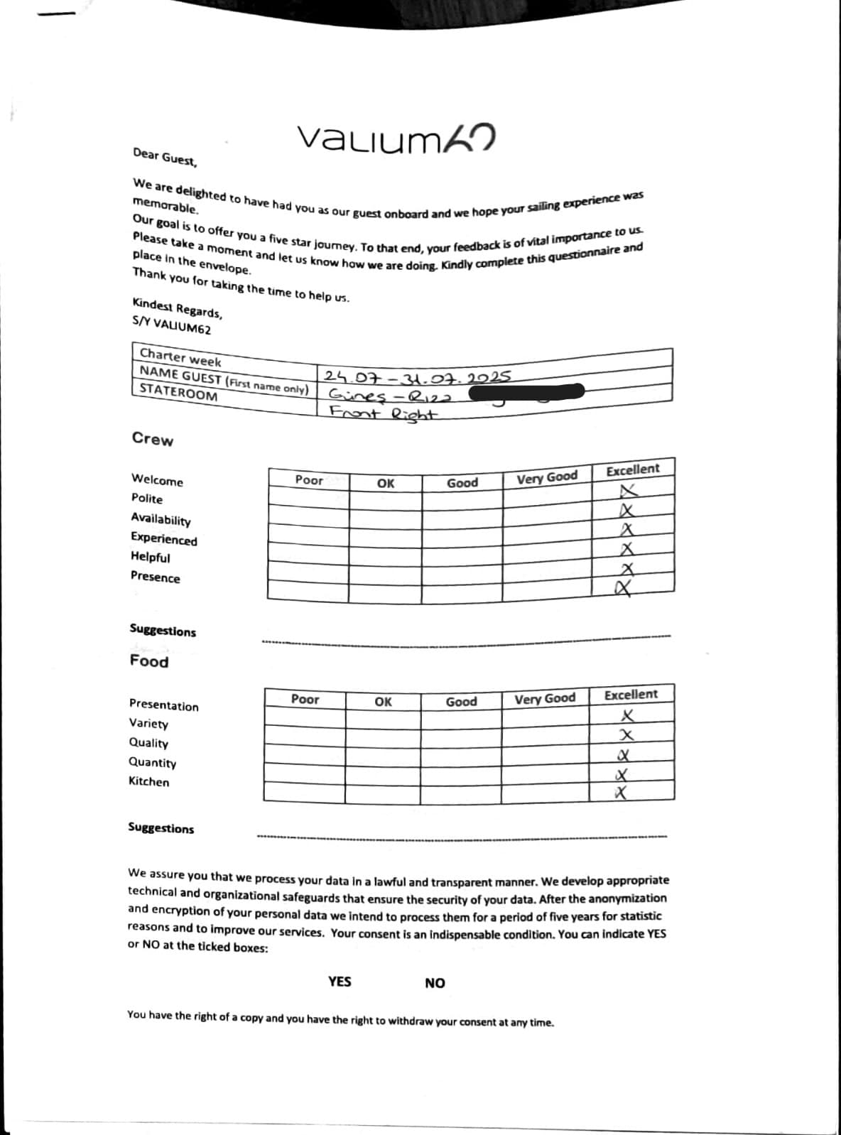 VALIUM62 guest review