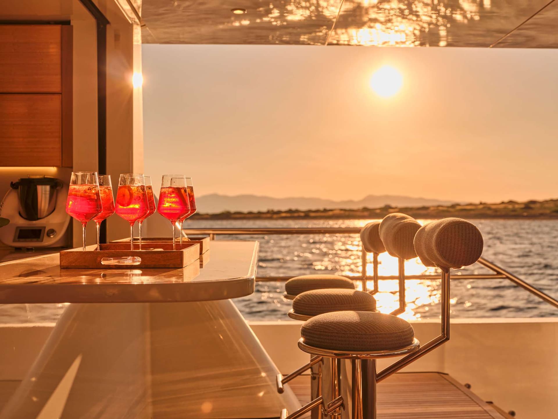 Aft deck bar