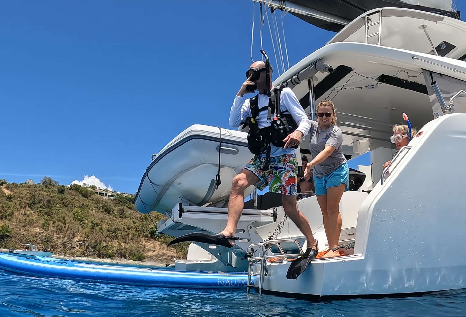 Diving on board