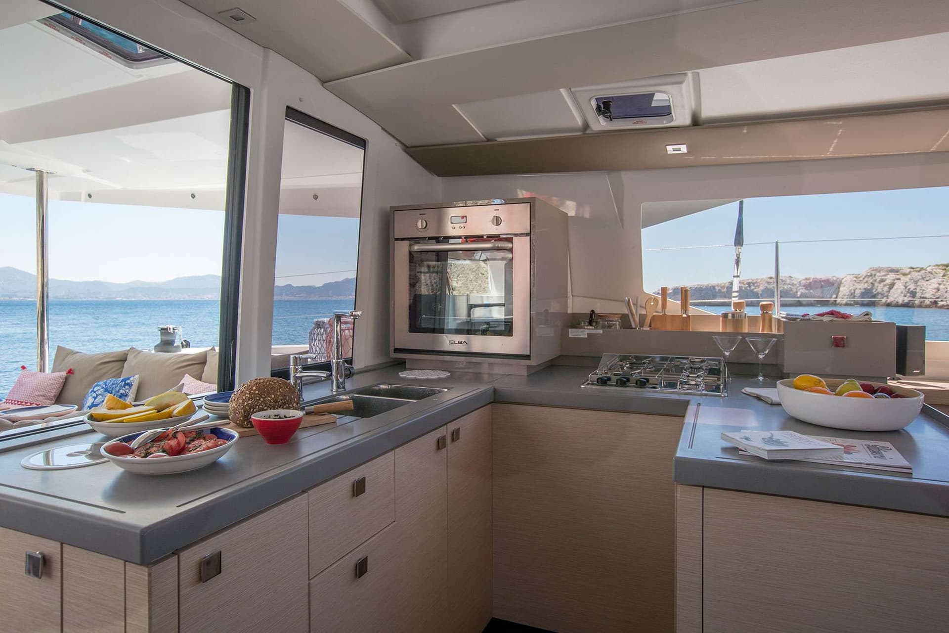 Galley area with great vistas