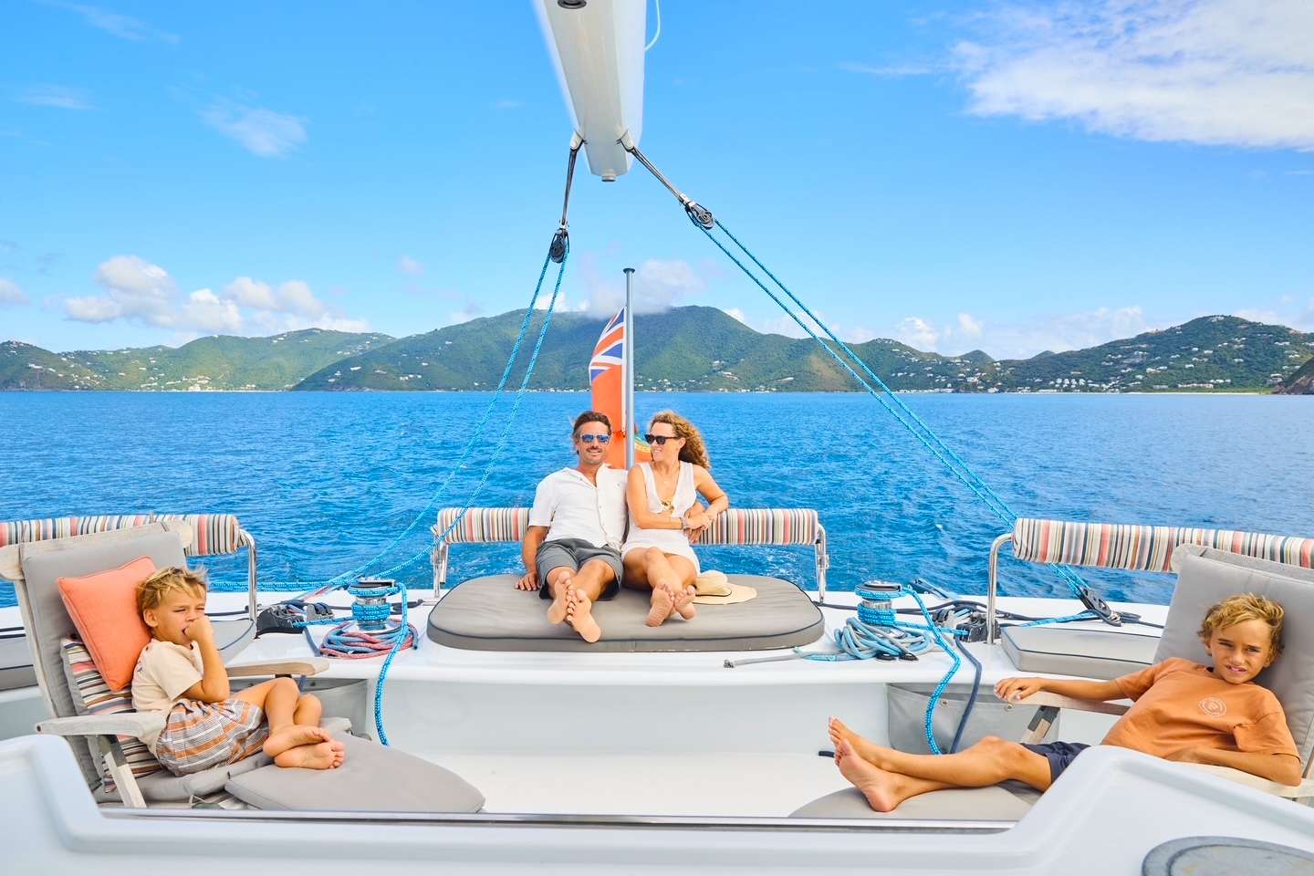Flybridge lounging area