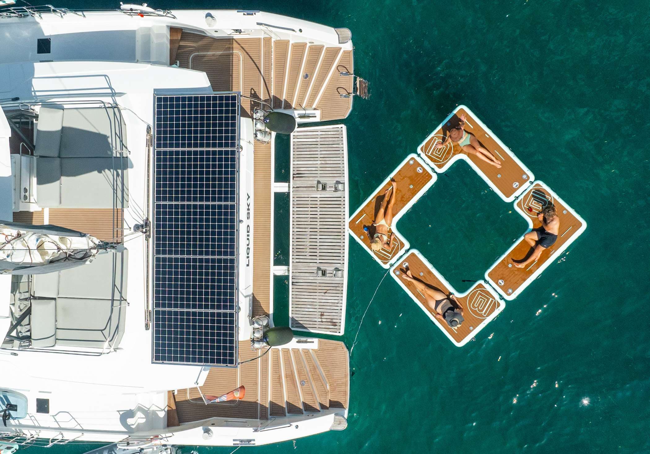 The floating sun island is always a hit!