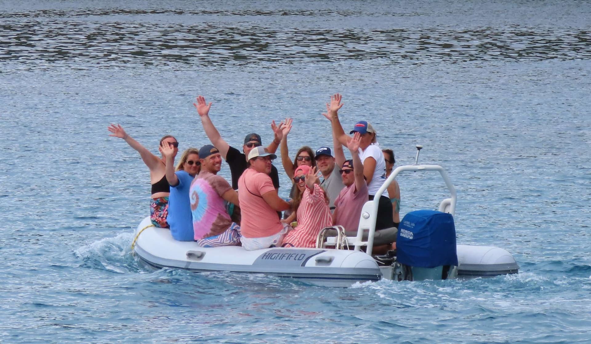 Laurel Lee dinghy with guests