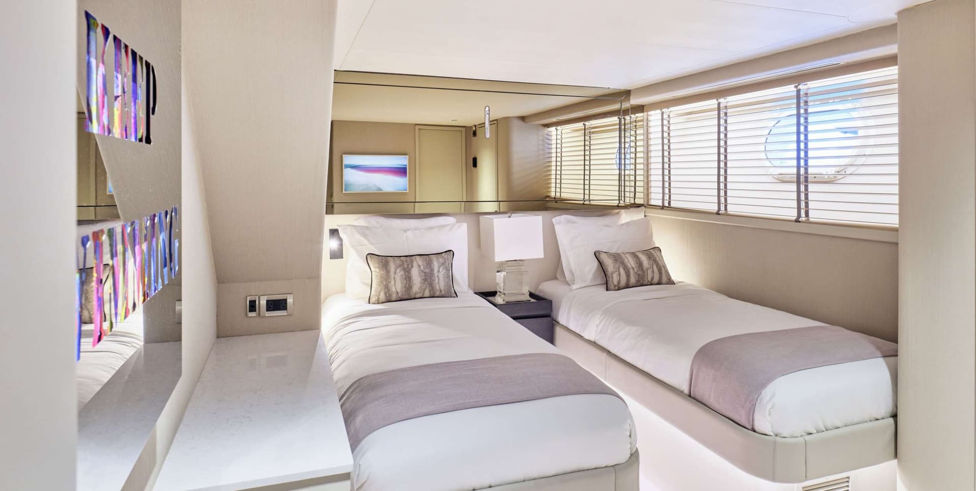 Twin Stateroom Convertible to Double stateroom