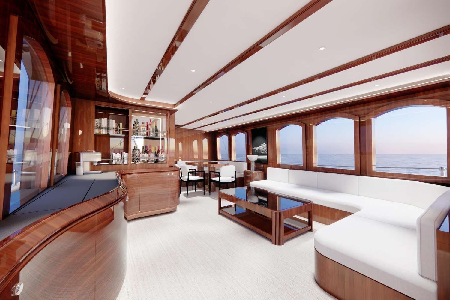 Interior salon - port view