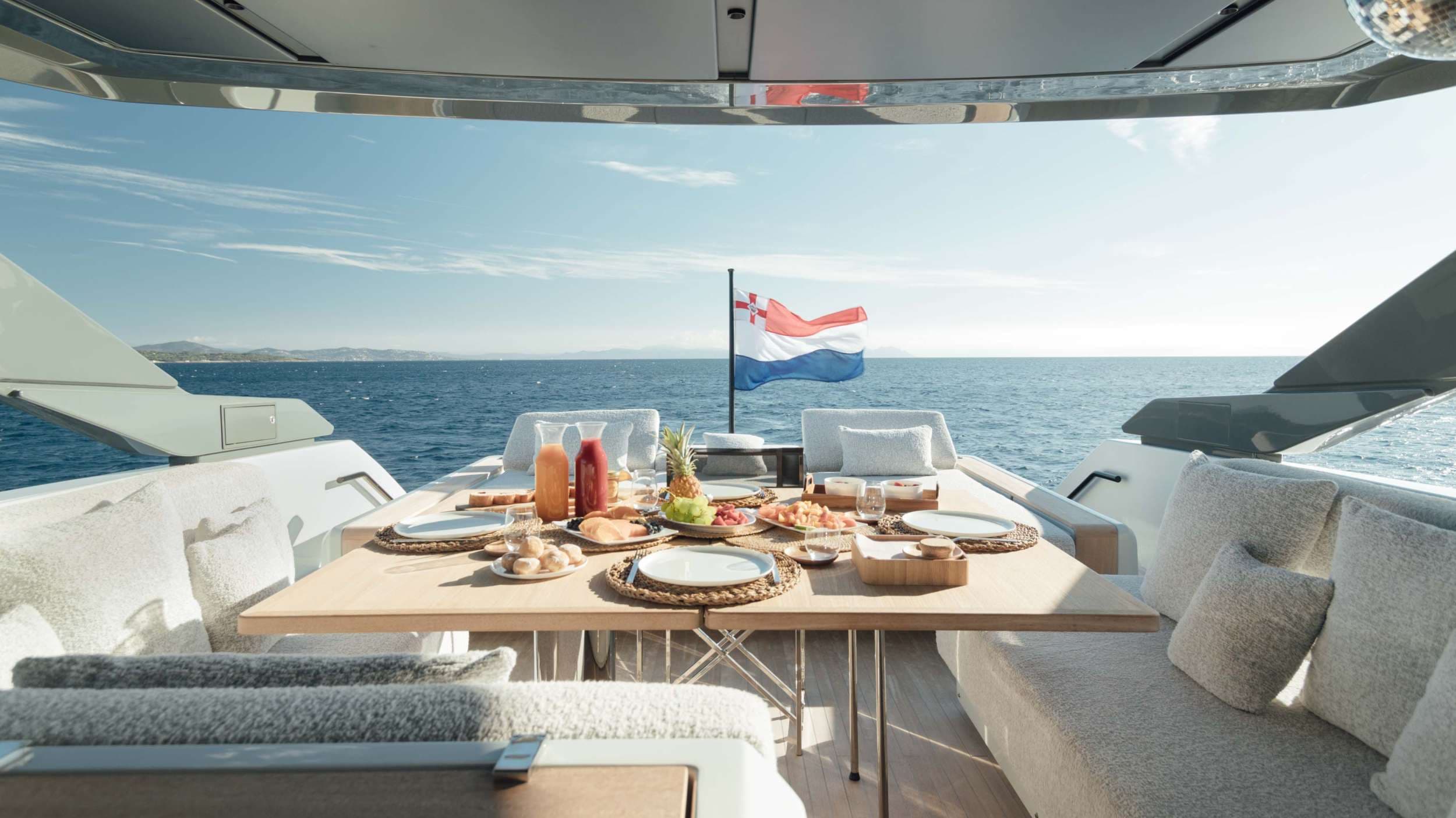 Bridge deck Dining looking aft