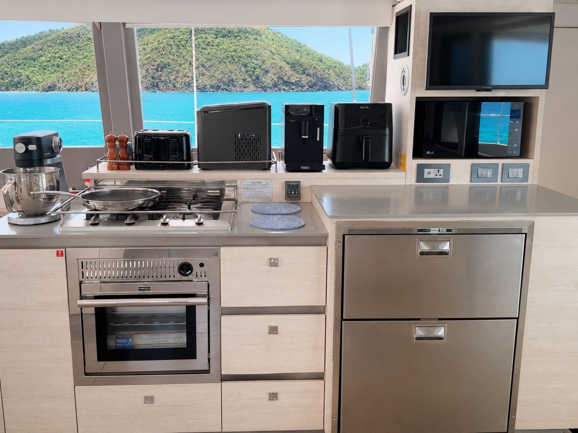 The full galley aboard