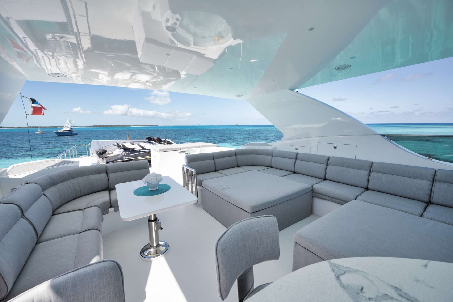 Flybridge Looking Aft