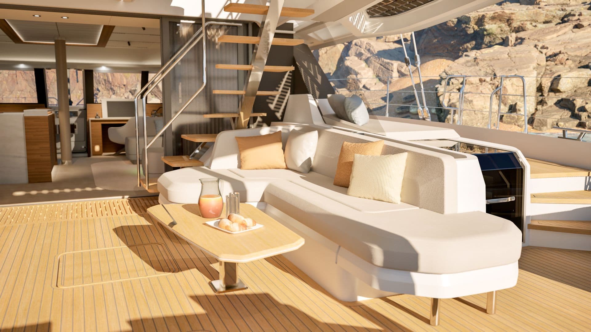 Aft deck lounge