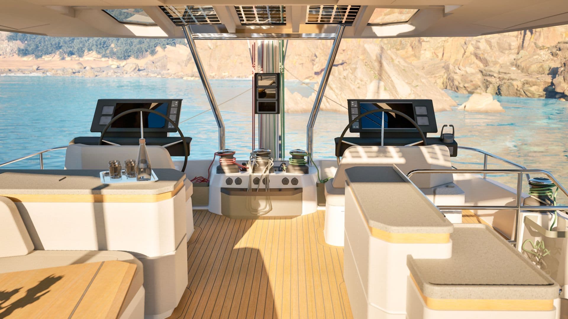 Flybridge helm station
