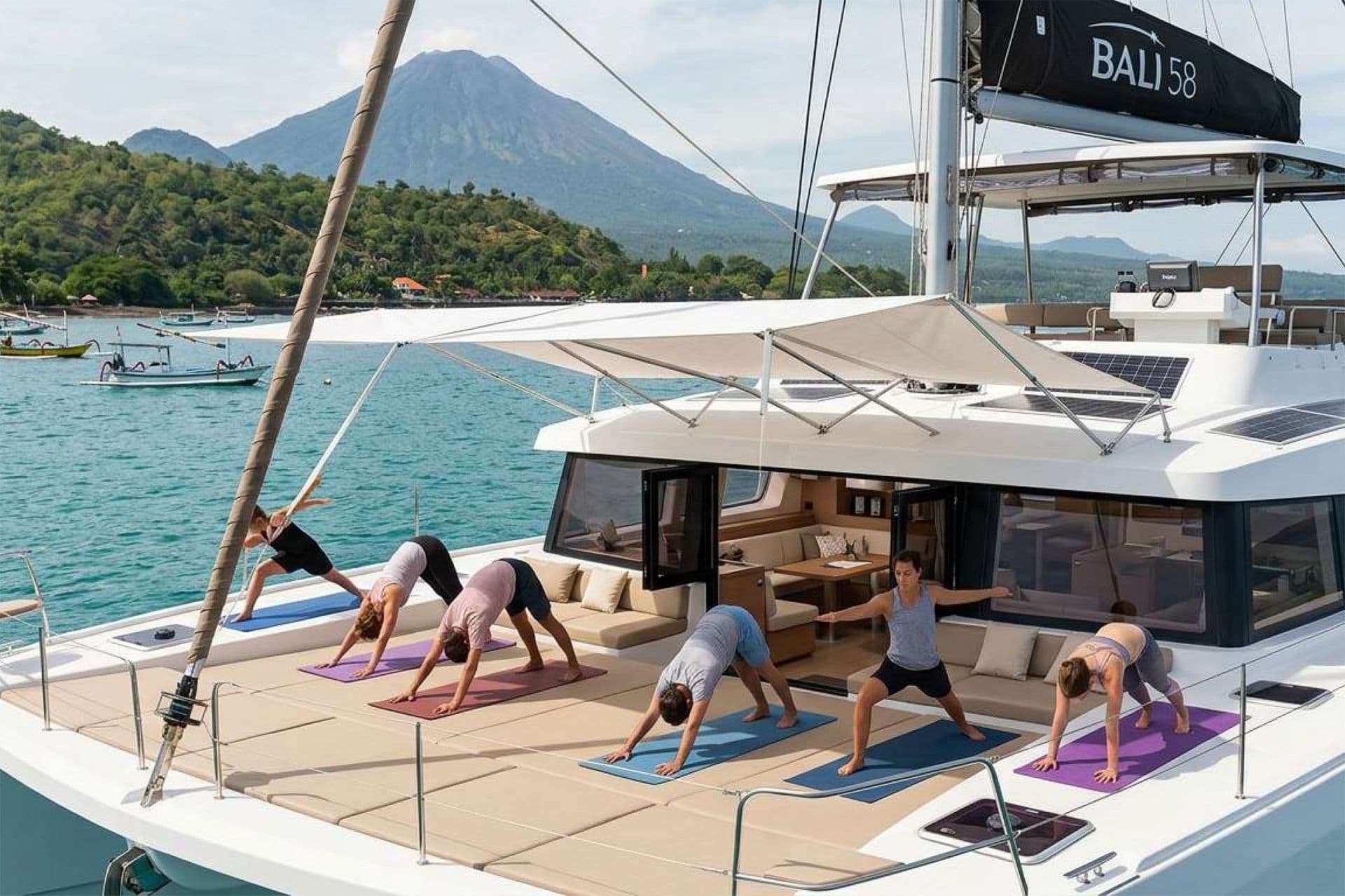 AI rendering of yoga deck. Final design will be similar.