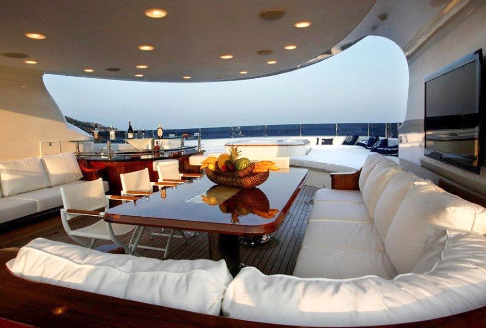 serenity II crewed superyacht 40m exterior flybridge greece