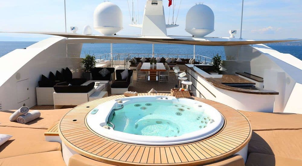 persefoni I sun deck jacuzzi crewed greece yacht