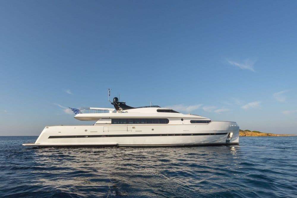 project steel crewed greece exterior side of boat