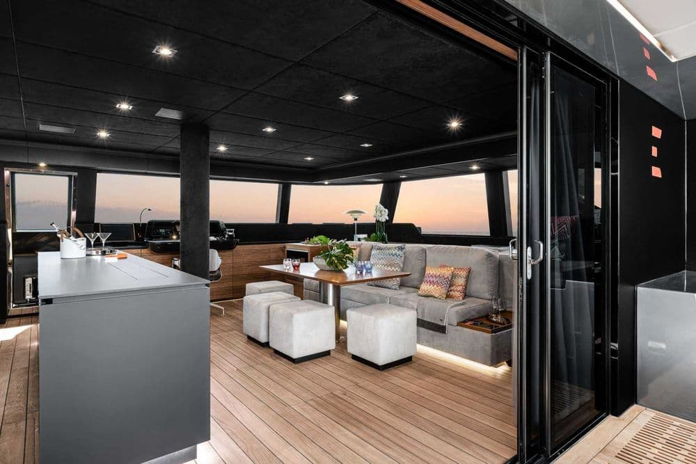 sunreef 60 eco e supercat interior sitting area