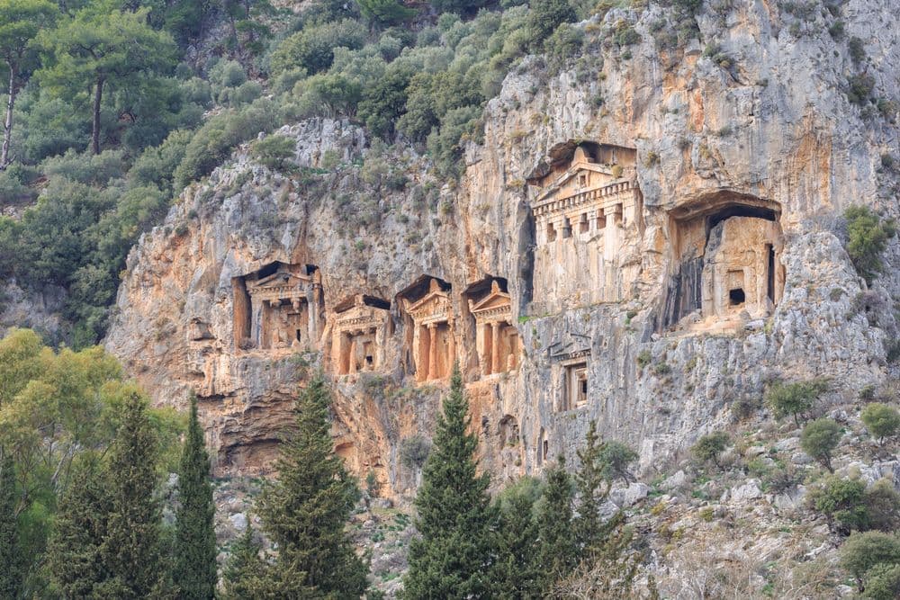 lycian tombs ancient ruins turkey