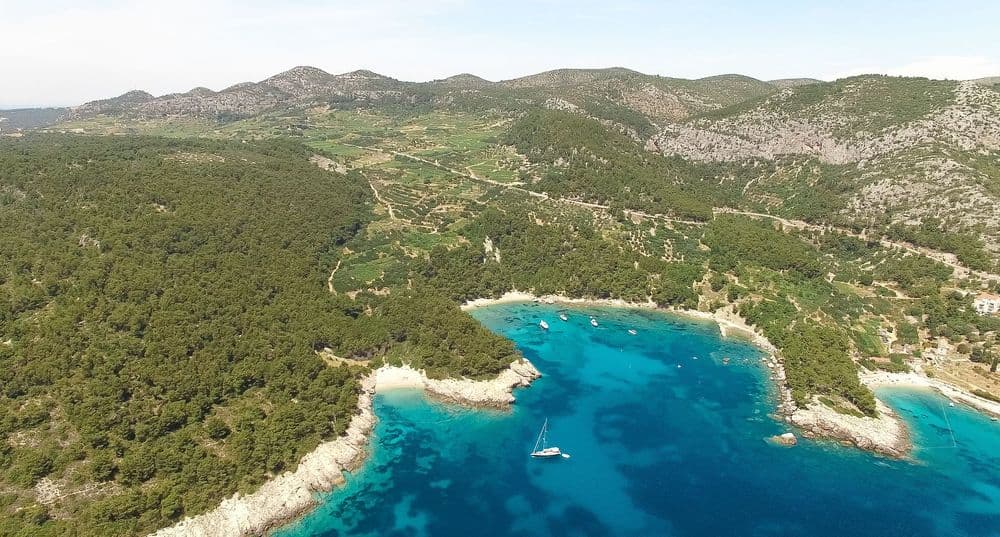 aerial view croatia scenery