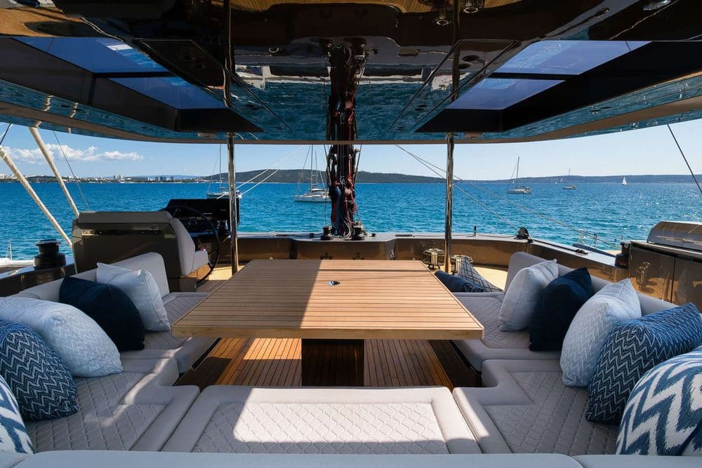 sunreef 70 n+1 exterior sitting dining area crewed catamaran croatia
