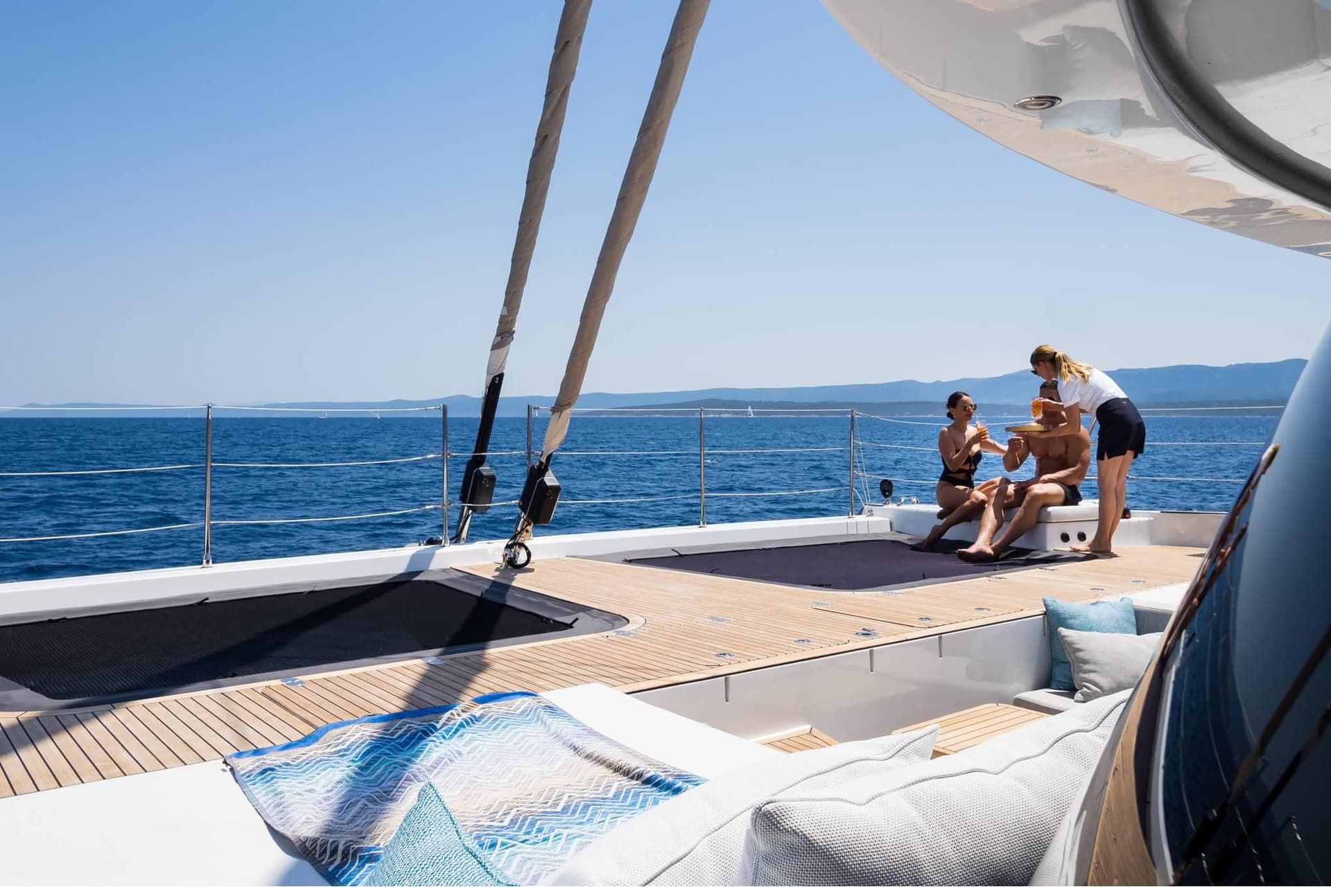 Sunreef 60 Vulpino Exterior People on Deck