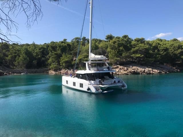 sunreef 50 tiril at anchor