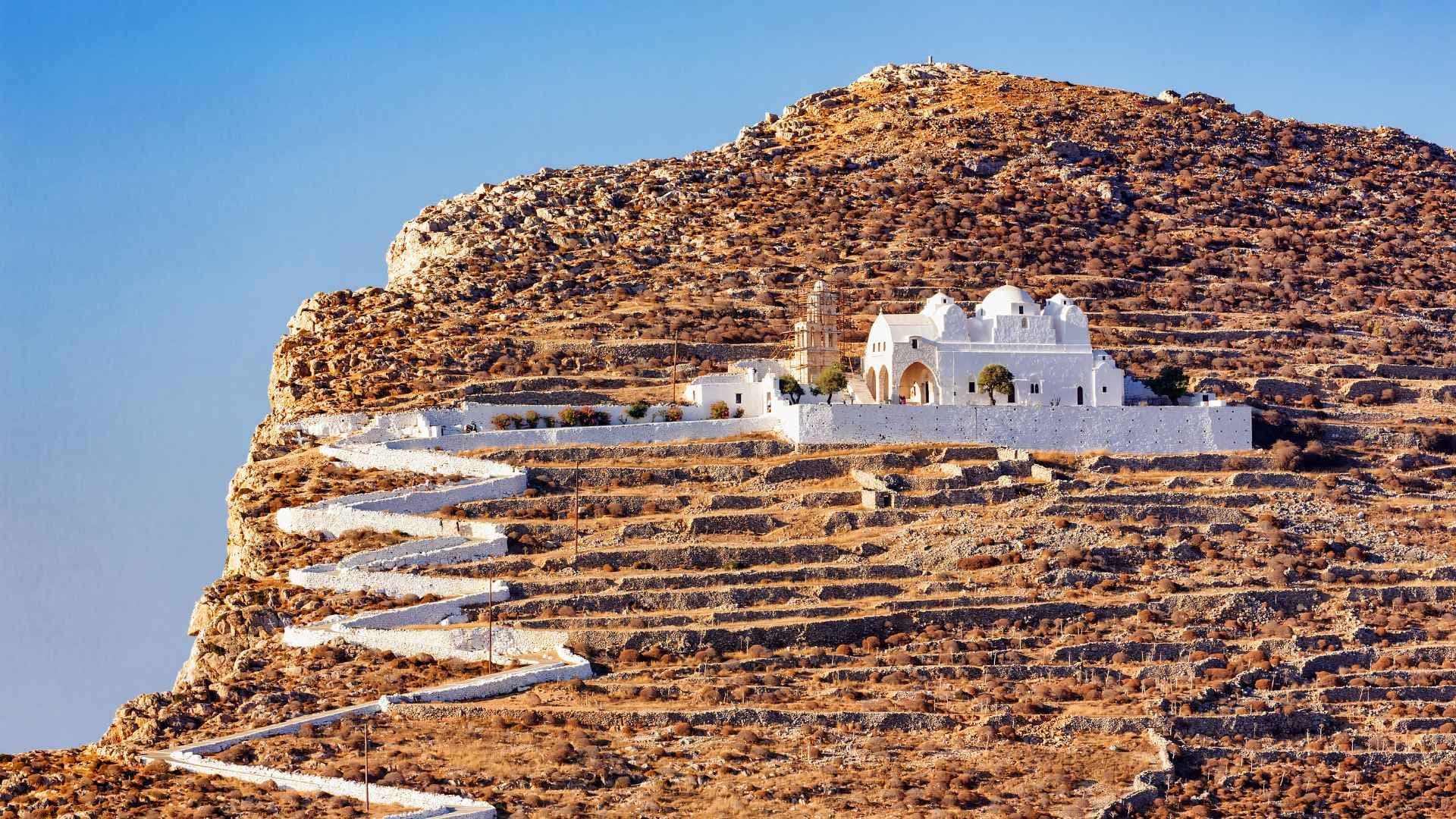 folegandros church on hill
