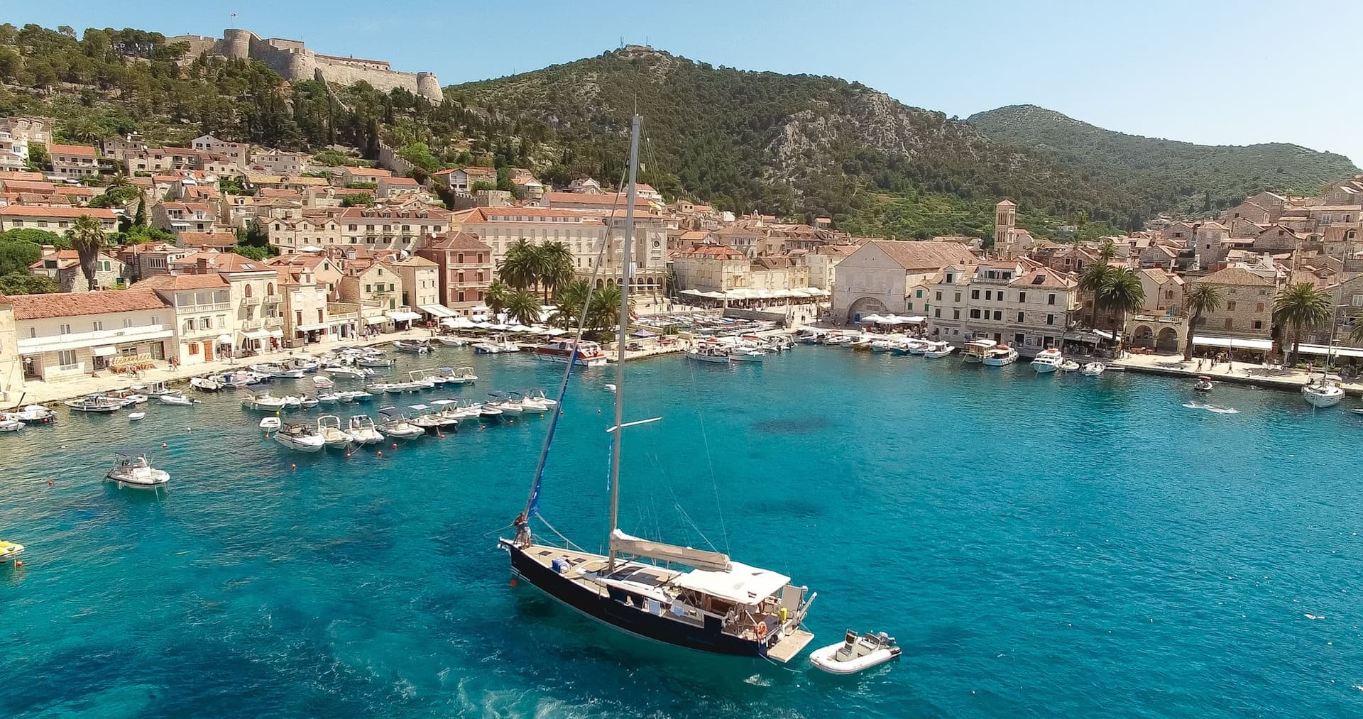 dufour 56 moored in hvar croatia