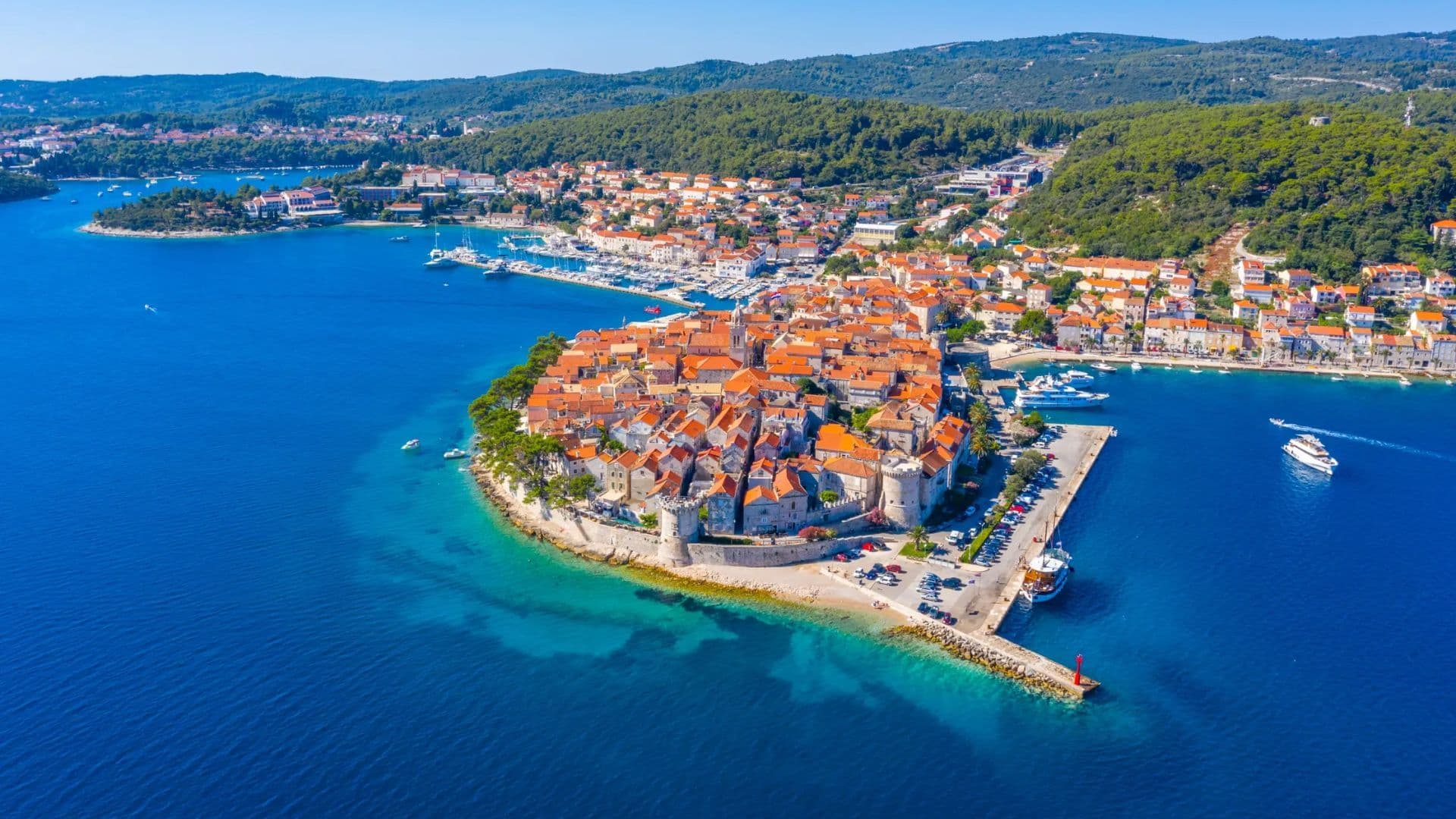 korcula top view