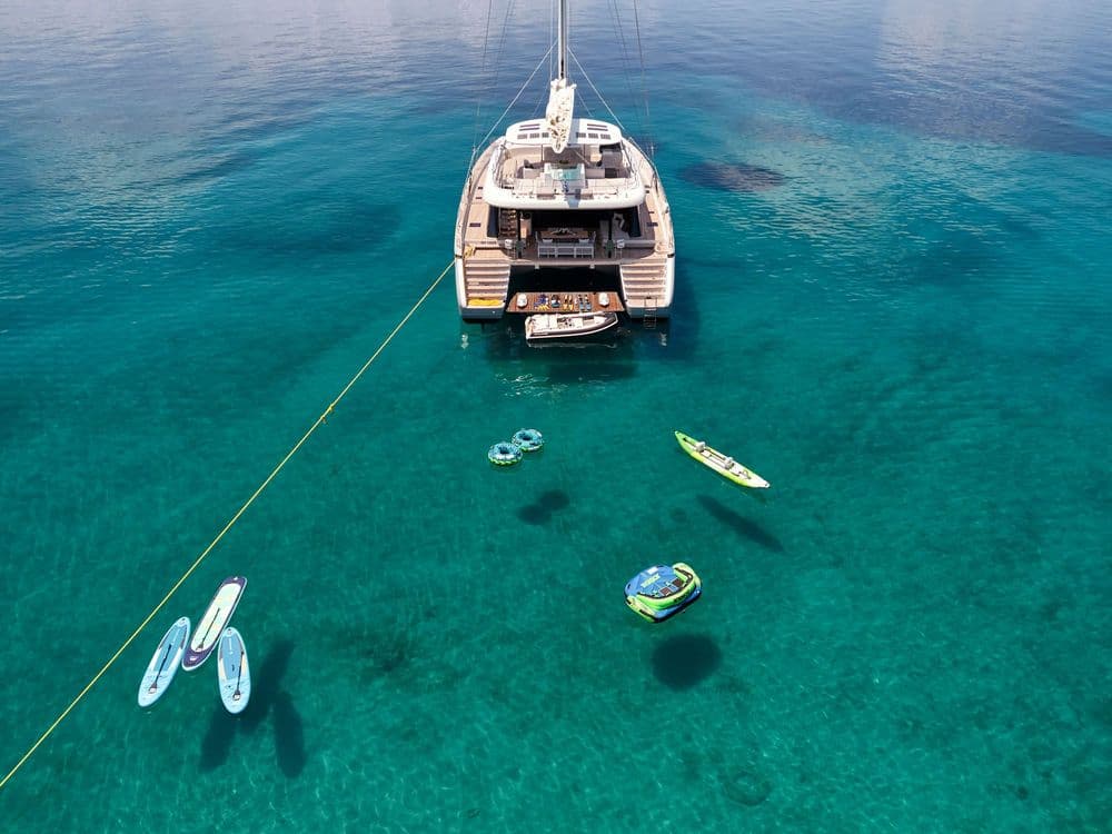 above and beyond crewed greece water toys
