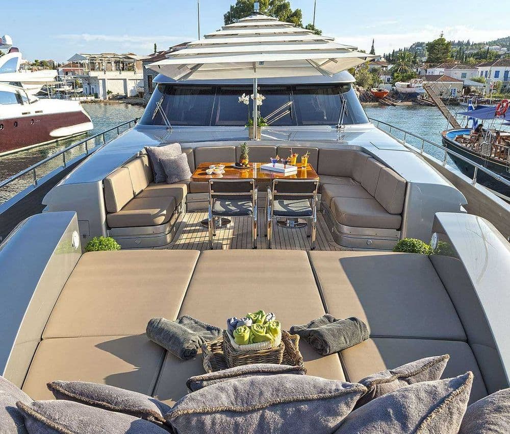 Super Yacht My Toy Front Sitting Area with Sunbeds