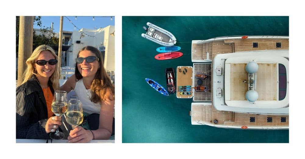 crazy horse watertoys and bella and el holding wine