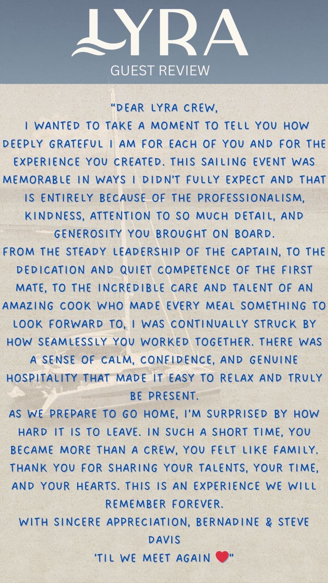LYRA guest review