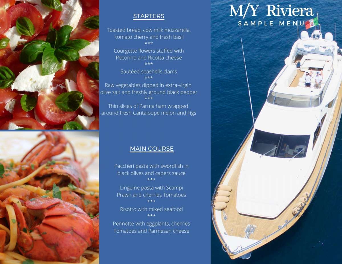 Sample menu image