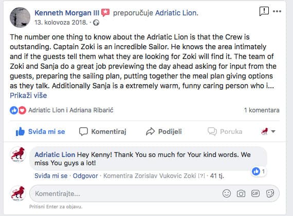 ADRIATIC LION guest review