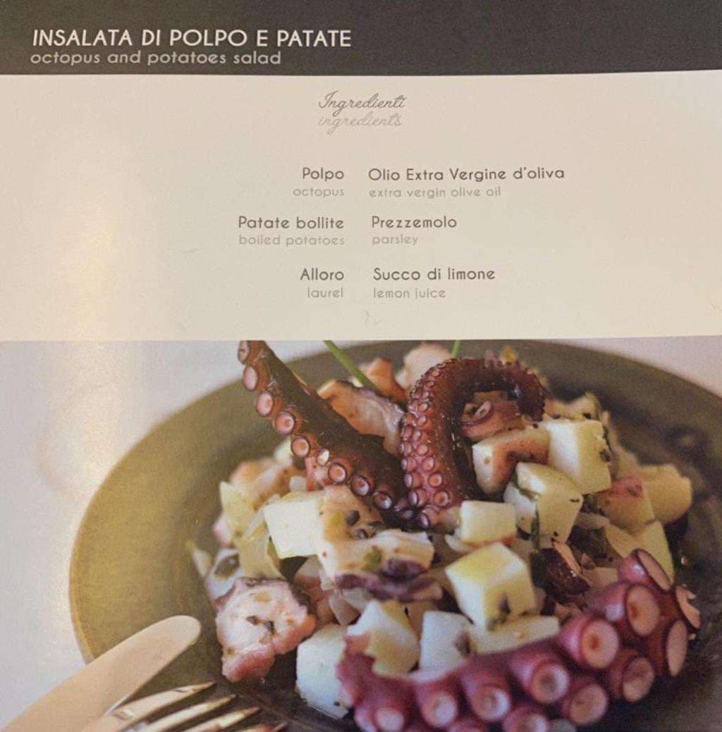 Sample menu image