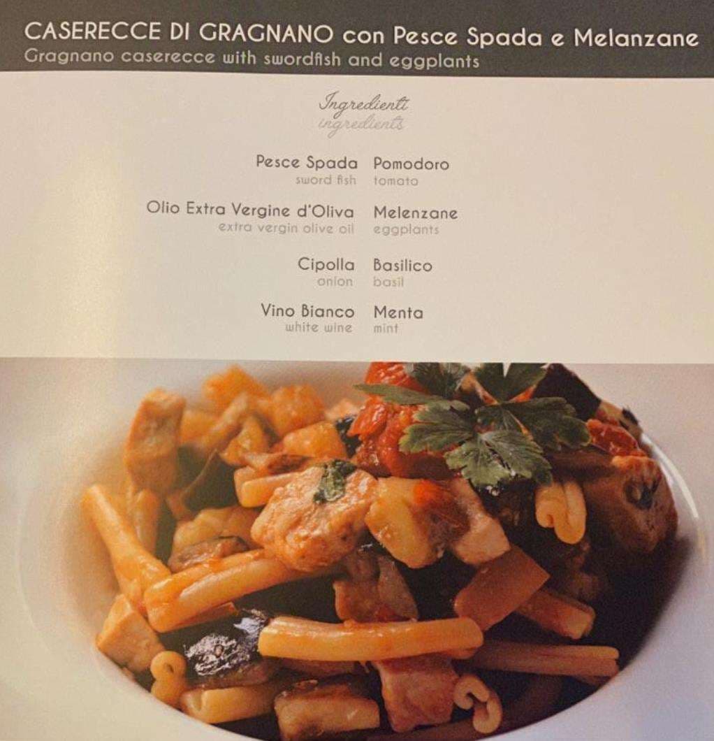 Sample menu image