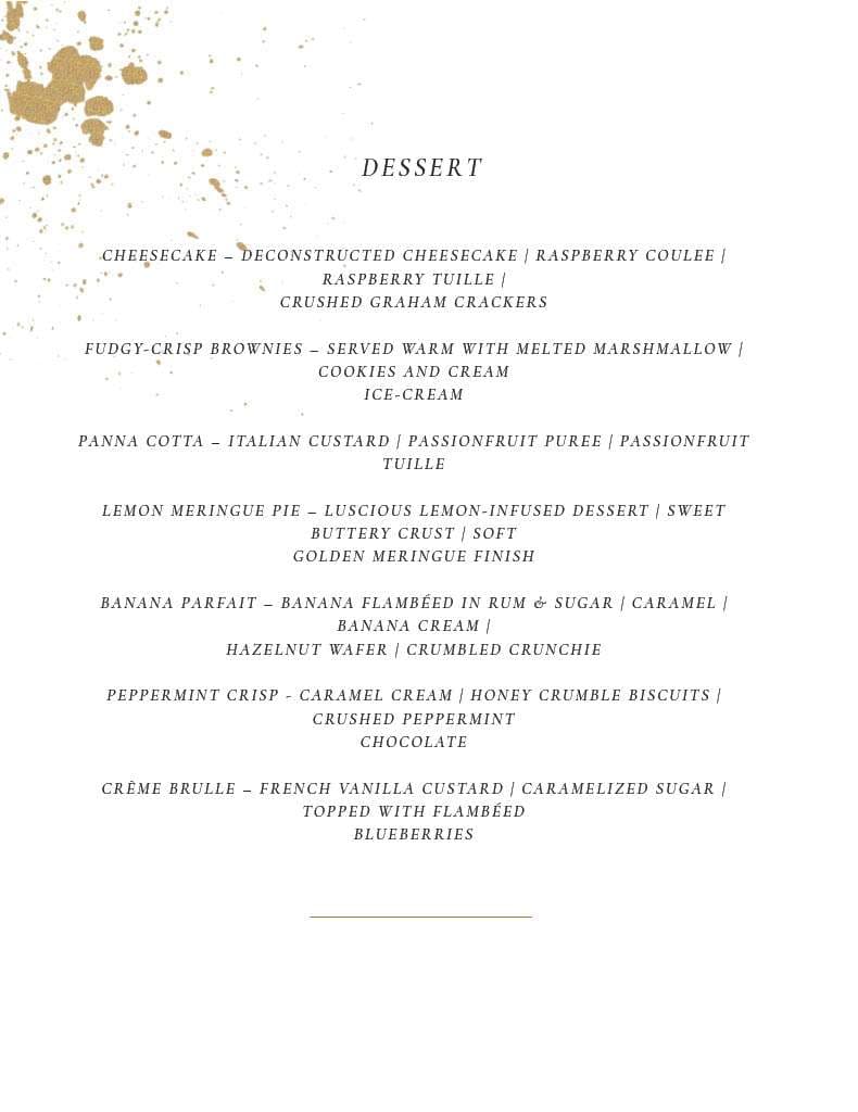 Sample menu image