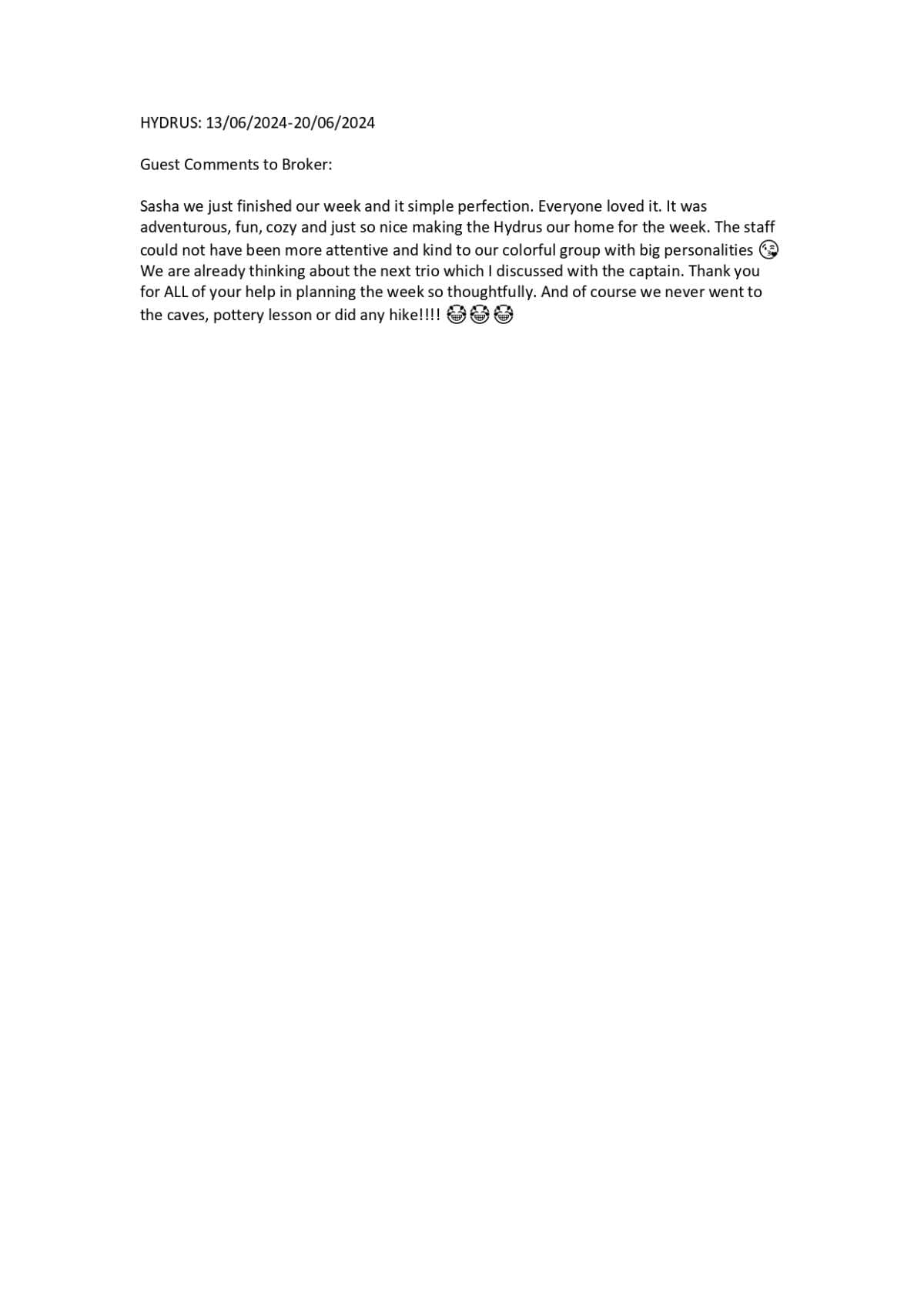 HYDRUS guest review