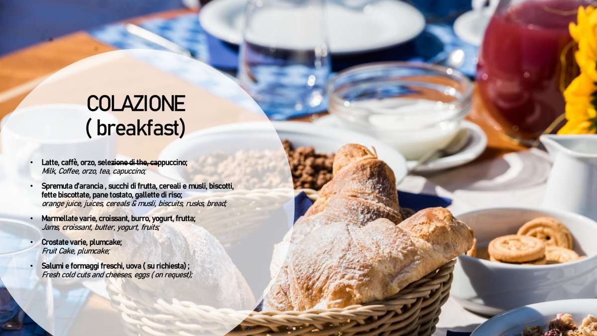 Sample menu image