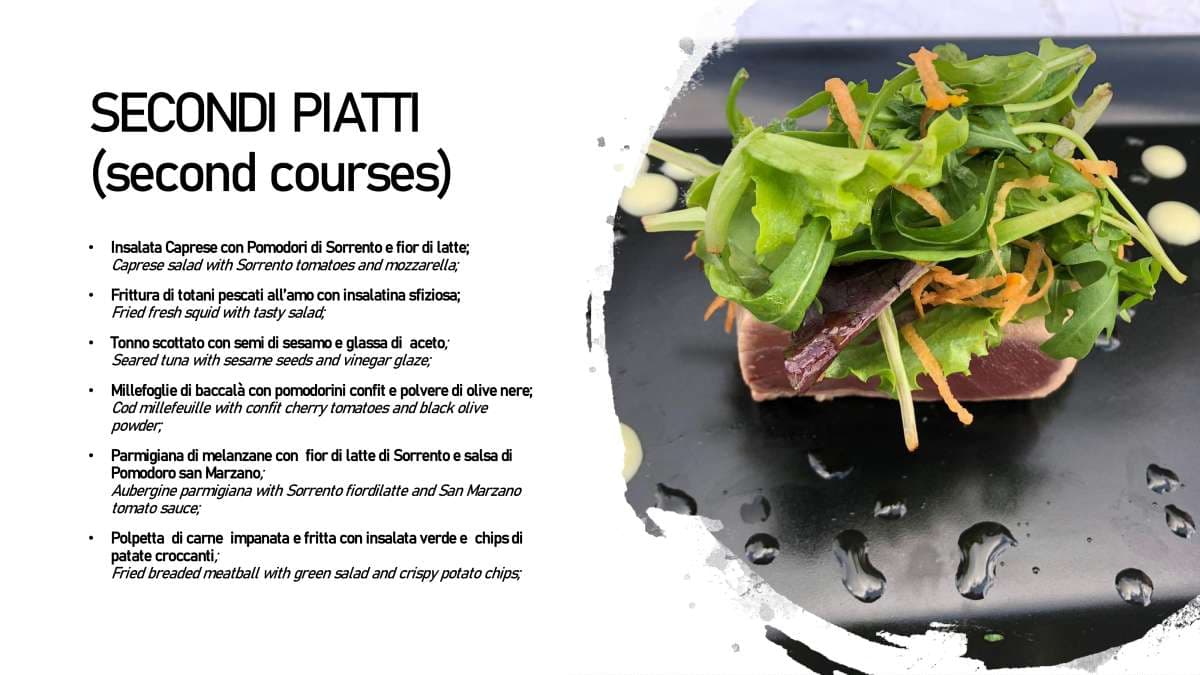 Sample menu image