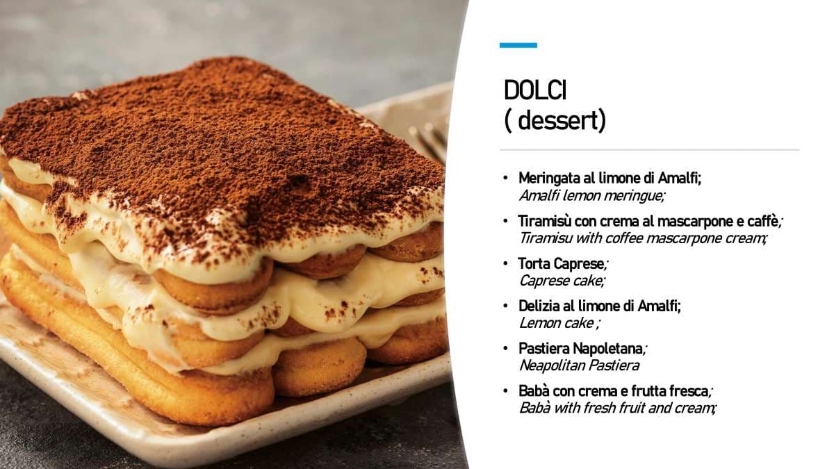 Sample menu image
